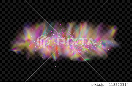 Background of an explosion of colorful smoke clouds.Multicolor fog with blue and yellow particles.Explosions of color powder. Background of an explosion of colorful smoke clouds.Multicolor fog with blue and yellow particles.Explosions of color powder. 118223514