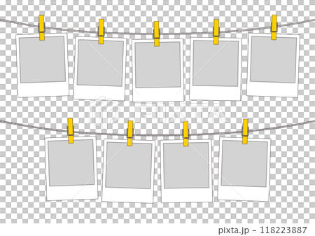 Instant film line drawing frame illustrations_5 and 4 Instant film line drawing frame illustrations_5 and 4 118223887