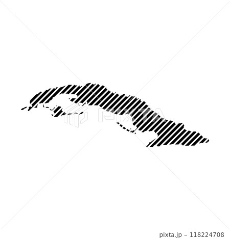 Cuba country map icon 118224708