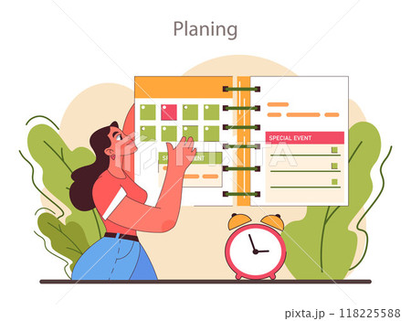 Planning and organization of tasks on board....のイラスト素材 [118225588] - PIXTA