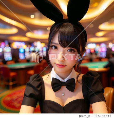 カジノで働くバニーガール 118225731