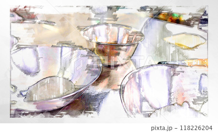 スケッチ風 スケッチ イラスト 和菓子 饅頭 作り方 調理過程 料理 手作り デザート 118226204