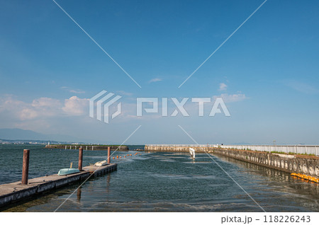 琵琶湖大津港風景　大津市 118226243