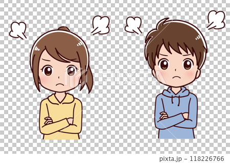 Angry man and woman illustration Angry man and woman illustration 118226766