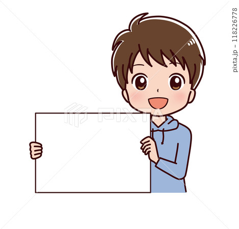 かわいい男子学生のイラスト 118226778