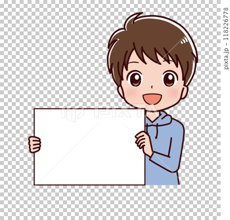 Illustration of a cute male student 118226778