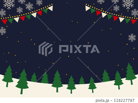 クリスマスフレーム、ツリー背景11の2 クリスマスフレーム、ツリー背景11の2 118227787