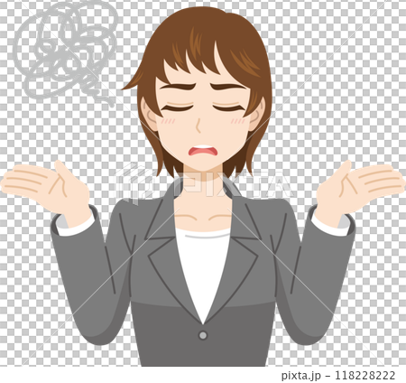 Troubled female office worker (Asian) Troubled female office worker (Asian) 118228222