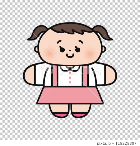 両手を広げた女の子 118228807