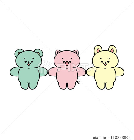 手を繋いだ動物 118228809