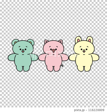 手を繋いだ動物 118228809