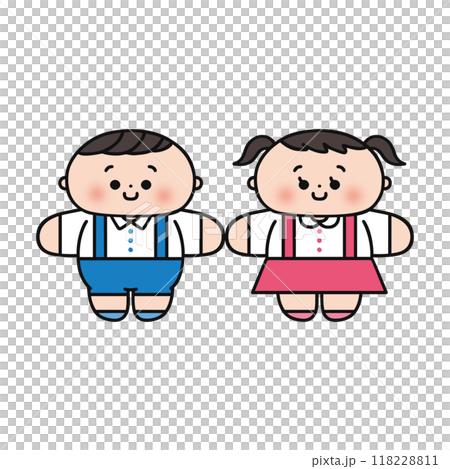 手を繋いだ男の子と女の子 118228811