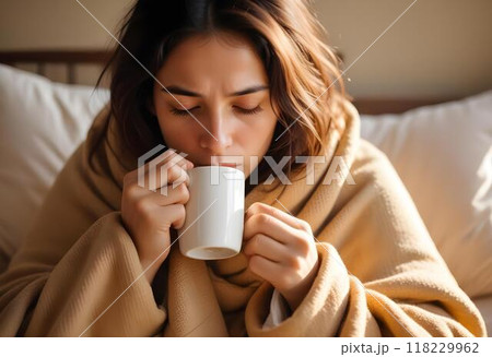 Cozy Morning Coffee Moment Generated by AI 118229962