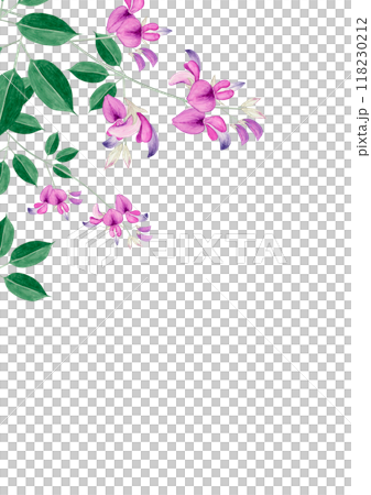 Hagi autumn flower background frame watercolor illustration Hagi autumn flower background frame watercolor illustration 118230212