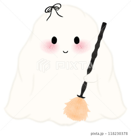 Little ghost holding a magic broom, Adorable Halloween Ghost Clipart Collection Cute Spooky Ghosts with Fun Props, Perfect for Crafts Little ghost holding a magic broom, Adorable Halloween Ghost Clipart Collection Cute Spooky Ghosts with Fun Props, Perfect for Crafts 118230378