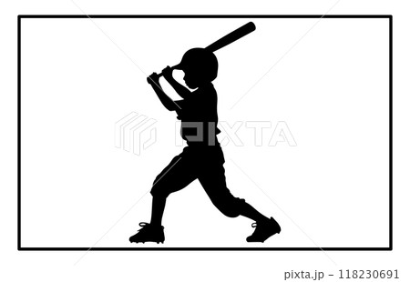 Baseball Kids Silhouettes stock illustration Baseball Kids Silhouettes stock illustration 118230691