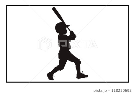 Baseball Kids Silhouettes stock illustration Baseball Kids Silhouettes stock illustration 118230692