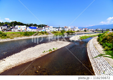 大橋(大橋歩道橋)／天竜川より上流方向を望む(長野県伊那市)【2024.9】 118230872