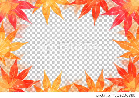 Frame of autumn leaves 118230899