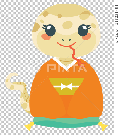 Cute snake in the year of the snake Cute snake in the year of the snake 118231491