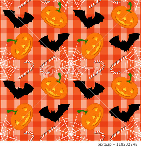 Halloween Themed Seamless Pattern 118232248