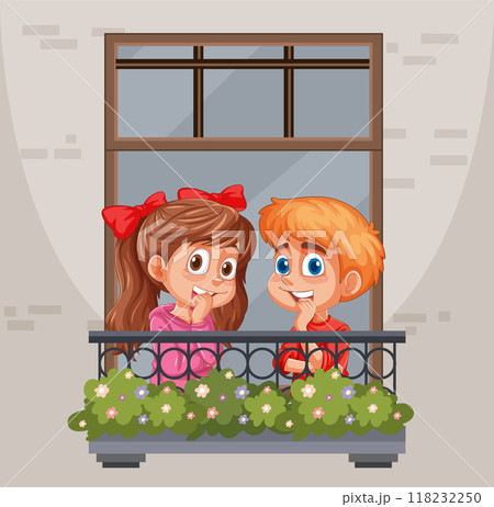 Children on a Balcony Children on a Balcony 118232250