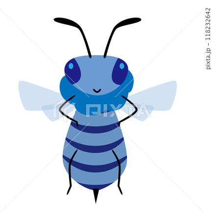 正面を向いたブルービー、青い蜂 118232642
