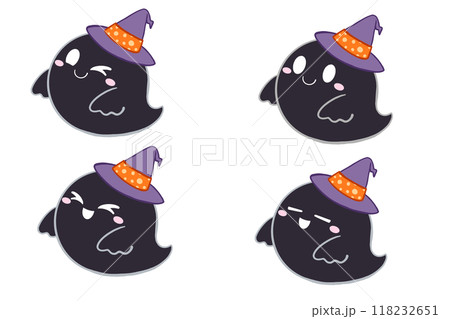 ハロウィン風の笑顔のおばけ② 118232651