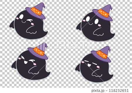 ハロウィン風の笑顔のおばけ② 118232651