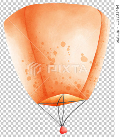 Orange floating lantern 118233464