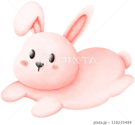 Pink rabbit is sleeping 118233484