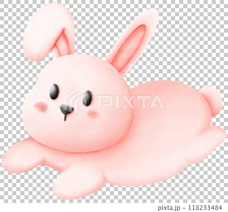 Pink rabbit is sleeping 118233484