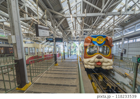 近鉄生駒ケーブル 宝山寺駅 ブル号 近鉄生駒ケーブル 宝山寺駅 ブル号 118233539