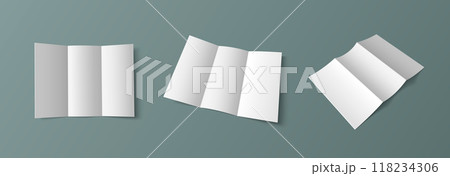 Tri fold white empty leaflet mockup Tri fold white empty leaflet mockup 118234306