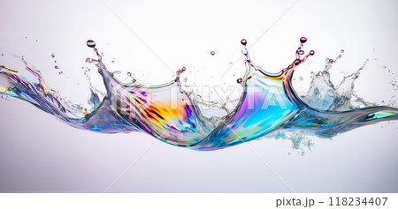 虹色に輝く水飛沫 虹色に輝く水飛沫 118234407