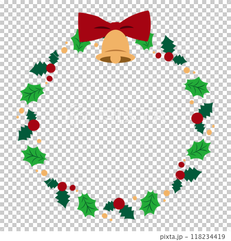 Christmas wreath illustration 118234419