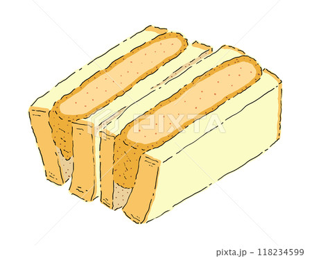 カツサンド イラスト 118234599