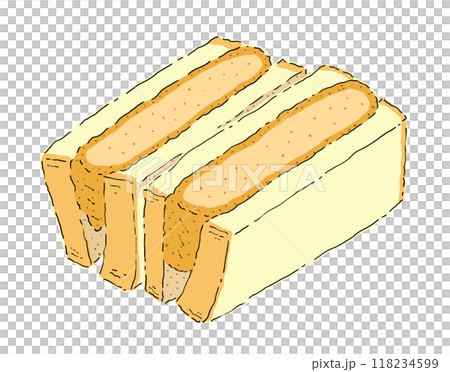 カツサンド イラスト 118234599