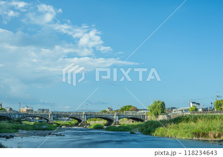 京都鴨川風景　七条大橋下流 118234643