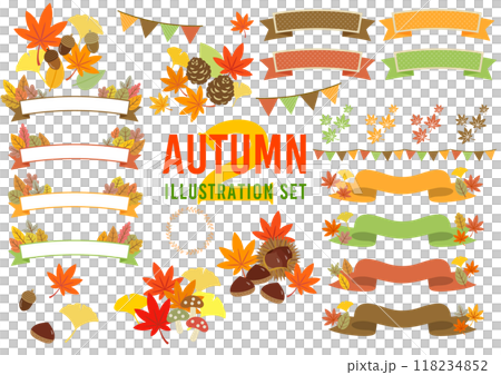 秋季插畫集：秋季可愛圖標，插畫集2 118234852