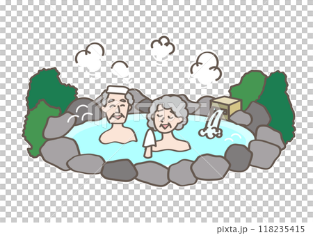 進入溫泉的人們 118235415