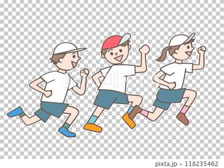 Children doing a relay race 118235462