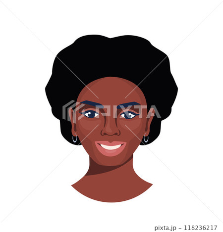 Portrait of african american woman. Vector illustration. Portrait of african american woman. Vector illustration. 118236217