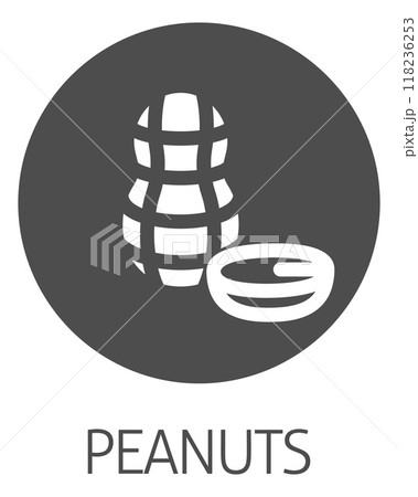 Peanut Nut Food Allergy Icon Concept Peanut Nut Food Allergy Icon Concept 118236253
