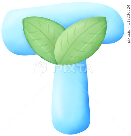 Font T green leaves 118236324