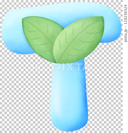 Font T green leaves 118236324
