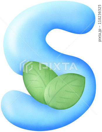 Font S green leaves 118236325