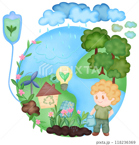 Natural cycle earth day Natural cycle earth day 118236369