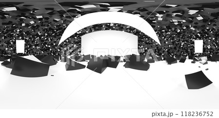 VR 360 studio panorama with reflections. Animation 3D hdri VR 360 studio panorama with reflections. Animation 3D hdri 118236752