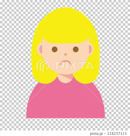 一個臉上有問題的女人的插圖 118237113